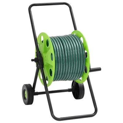 vidaXL Cărucior tambur furtun verde set racorduri furtun 0,5" 30 m PVC