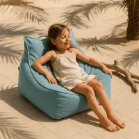 Fotoliu tip puf Premium MeowBaby Outzy Sako Bag Drift Dlay Taupe Bean bag