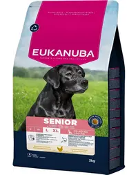 EUKANUBA Senior Large Breeds Chicken 3 kg hrană câini seniori rase mari, bogată în pui proaspăt