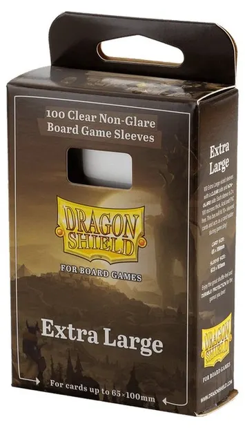 Protecții pentru cărți Dragon Shield - Extra Large, Clear/Non-Glare, 65 x 100 mm (100 buc)