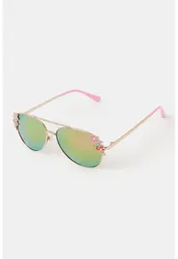 Ochelari de soare aviator - Auriu/Roz