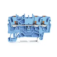 Clema sir cu push; 2.5 mm²; with test port; suitable for Ex i applications; side and center marking; for DIN-rail 35 x 15 and 35 x 7.5; Push-in CAGE CLAMP®; 2,50 mm²; blue