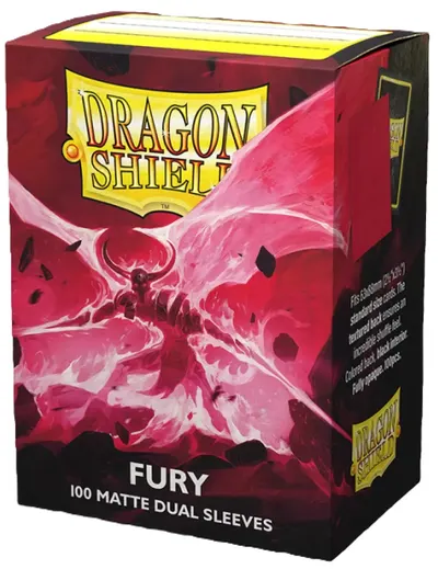 Protecții pentru cărți de joc Dragon Shield Dual Sleeves - Matte Fury (100 buc.)