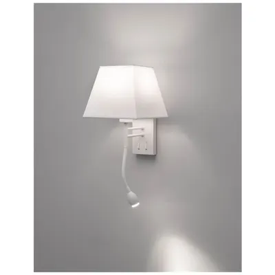 Plafoniera VALENCIA Alb Aluminiu & Alb Shade Adjustable Intrerupator On/Off LED Samsung 3 Wat 190Lm 3000K E27 1x40 Wat 230 Volt IP20 Fara bec
