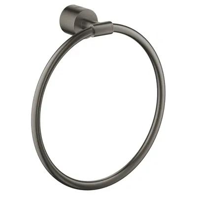 Inel prosop Grohe Atrio 40307AL3, montare pe perete, 200 mm, fixare ascunsa, pivotant, mat, Hard graphite