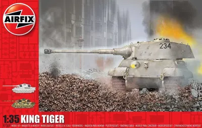 Model de asamblat Airfix Militari: Tancuri - King Tiger