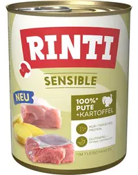 RINTI Sensible pentru caini sensibili 800g curcan si cartofi