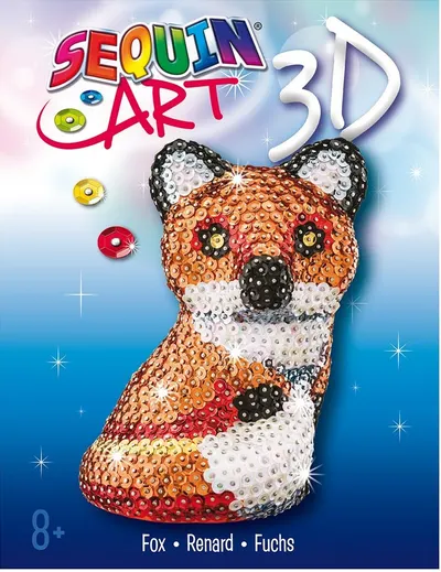 Sequin Art Creative Kit - DIY 3D sequin fox