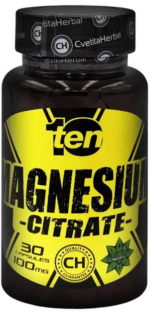 10/ten Magnesium Citrate, 100 mg, 30 capsule, Cvetita Herbal