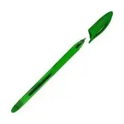 Pix cu bila Keyroad Sofjet, 0. 7mm, cu capac, corp semitransparent in culoarea scrisului, grip cauciucat, verde