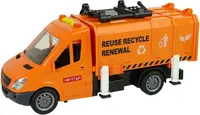 Jucărie pentru copii Lean Toys - Mașină de gunoi portocalie