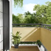 Gossi paravan de balcon, nisipiu, 75x400 cm, 100% poliester oxford