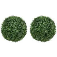 HOMCOM Plante Decorative Artificiale din Buxus cu 682 de Frunze, Rezistente la UV, Înălțime 42 cm | Aosom Romania