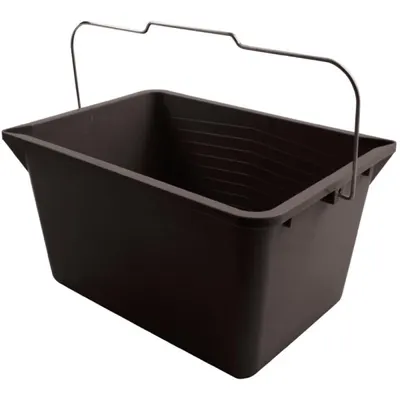 Galeata Zugrav, din PVC, Dreptunghiulara, Gradata, Capacitate 12 l, Negru, Z-tools