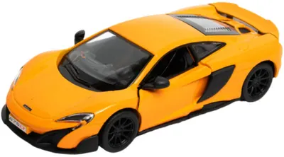 Mașinuță metalică Kinsmart - McLaren 675LT, 1:36, portocaliu