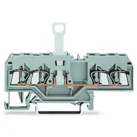 4-conductor disconnect terminal block; for DIN-rail 35 x 15 and 35 x 7.5; 2.5 mm²; CAGE CLAMP®; 2,50 mm²; orange