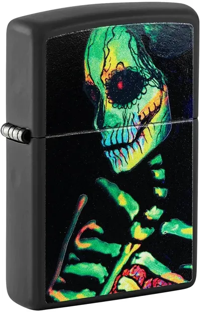 Brichetă Zippo - Sugar Skeleton Design, Glow in Dark