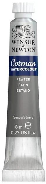 Vopsea de acuarelă Winsor & Newton Cotman Cotman Watercolour Paint - Pewter Grey, 8 ml