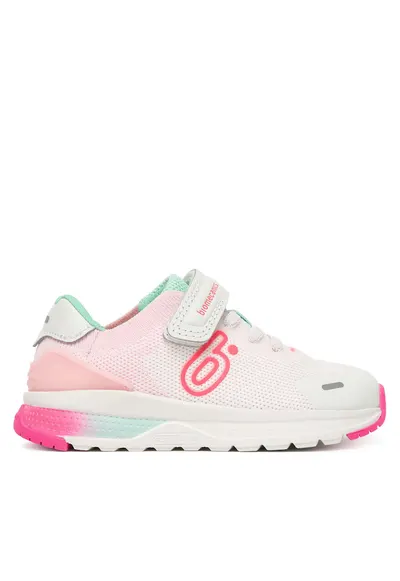 Pantofi sport fete - velcro - alb - tesatura