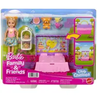 Set de joaca cu papusa Barbie, Family&Friends, Club Chelsea, Tea Party Picnic, JJB40