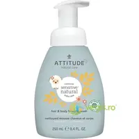 Spuma de Curatare pentru Par si Corp Bebelusi Sensitive Skin Baby Natural 250ml