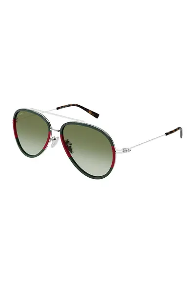 Ochelari de soare aviator - Rosu/Verde