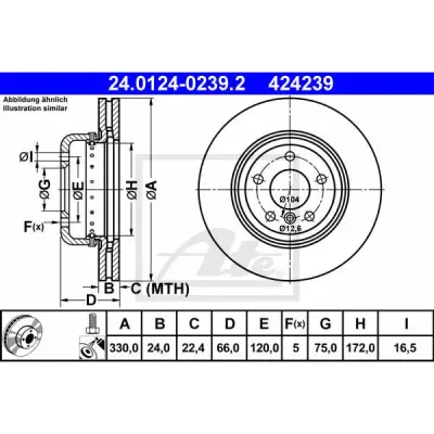 Disc frana ATE 24.0124-0239.2
