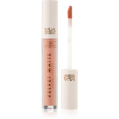 MUA Makeup Academy Velvet Matte Nude Edition ruj lichid mat culoare Tempting 3 ml
