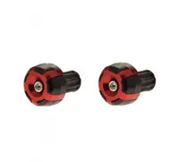 Set 2 capeti ghidon moto rotunzi, culoare negru rosu