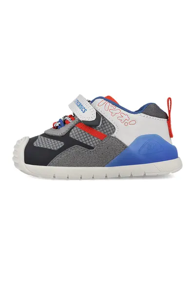 Pantofi sport colorblock - Alb/Albastru/Gri inchis