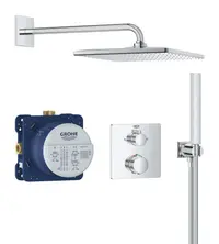 Sistem de dus Grohe Precision 34881000, 1/2 inch, incastrat, termostat, 310 mm, 1 functie, Crom
