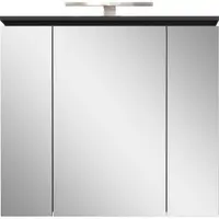Dulap de baie gri antracit cu oglindă/cu iluminare 76x74 cm Modesto – Germania