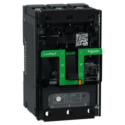 Intreruptor CompPacT NSXm E (16 kA la 415 VAC), 3P 3d, 80A TMD unitate de declansare, papuc tip compresie/conector bara colectoare