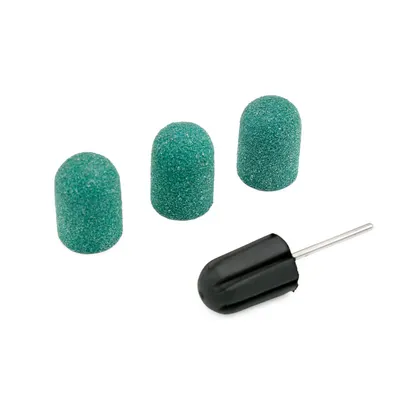 Set suport si 3 bucati smirghel rezerva pentru freza unghii, 16*25mm, verde, granulatie 80 Engros