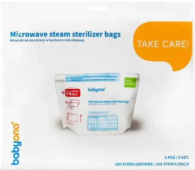 Pungi sterile pentru microunde BabyOno - Take Care, 5 buc.
