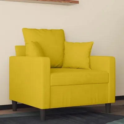 vidaXL Canapea de o persoană, galben, 60 cm, catifea
