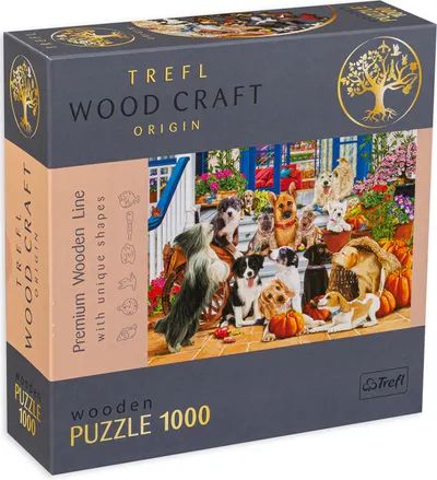 Puzzle din lemn Trefl din 1000 de piese - Prietenia cainilor