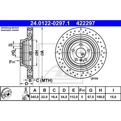Disc frana ATE 24.0122-0297.1