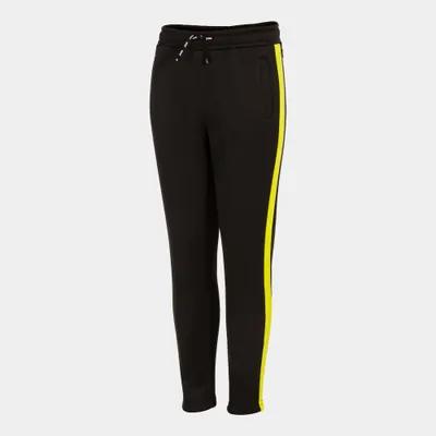 Pantaloni trening junior, Joma Stripe, negru/galben, 2XS