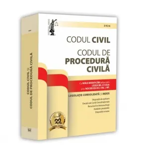 Codul civil. Codul de procedura civila 2026. Editie tiparita pe hartie alba