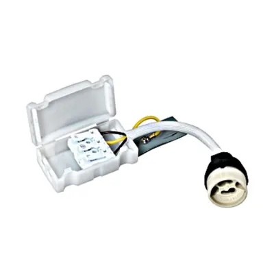 GU10 Socket 230V with plug-in terminal and protective cap