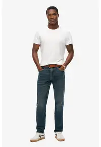Blugi drepti slim fit din amestec de bumbac organic Vintage