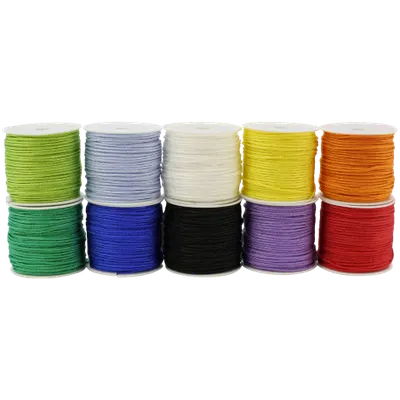 Set 10 bobine snur colorat diam 1.5 mm
