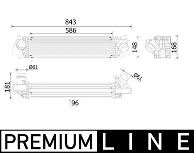 Compresor intercooler potrivit BMW 1 (F40), 2 (F45), 2 GRAN COUPE (F44), 2 GRAN TOURER (F46), 2 GRAN TOURER VAN (F46), X1 (F48), X2 (F39), X2 (U10); MINI (F55), (F56), (F57) 1.5D 2.0 2.0D 09.13