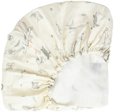 Cearșaf cu elastic Cotton Hug - Ocean, 60 x 120 cm