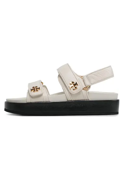 Sandale dama - piele naturala - bej - velcro