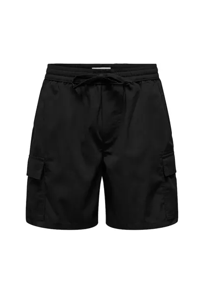 Pantaloni scurti sport barbati Sons - 22034462 - Bumbac/Poliester - Negru - Negru
