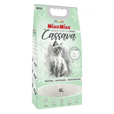 Asternut Pisici MIAU MIAU Cassava, Ceai Verde, 6L 6l