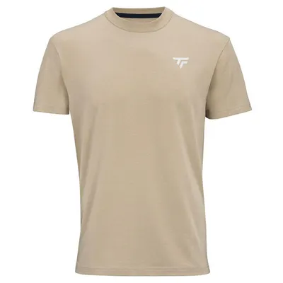 Tricou casual 22gratsa5 cu mânecă scurtă bej bărbătesc