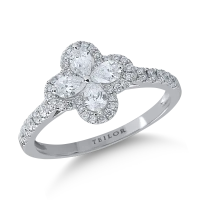 Inel din aur alb cu diamante de 0.71ct